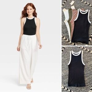 A New Day Slim Fit Fitted High Neck Tanks (4 pack)